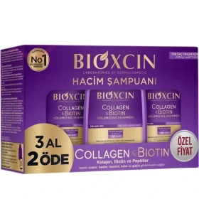 شامپو ضد ریزش و حجم دهنده بیوتین و کلاژن Collagen & Biotin 300ml پک 3تایی