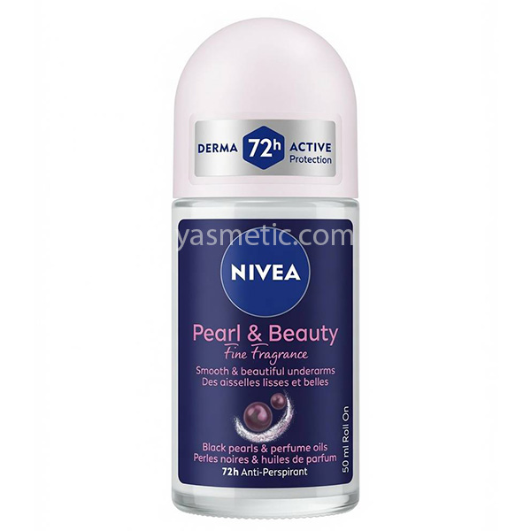 مام رول پرل بیوتی مشکی زنانه نیوا Nivea Pearl Beauty For Women 72 h
