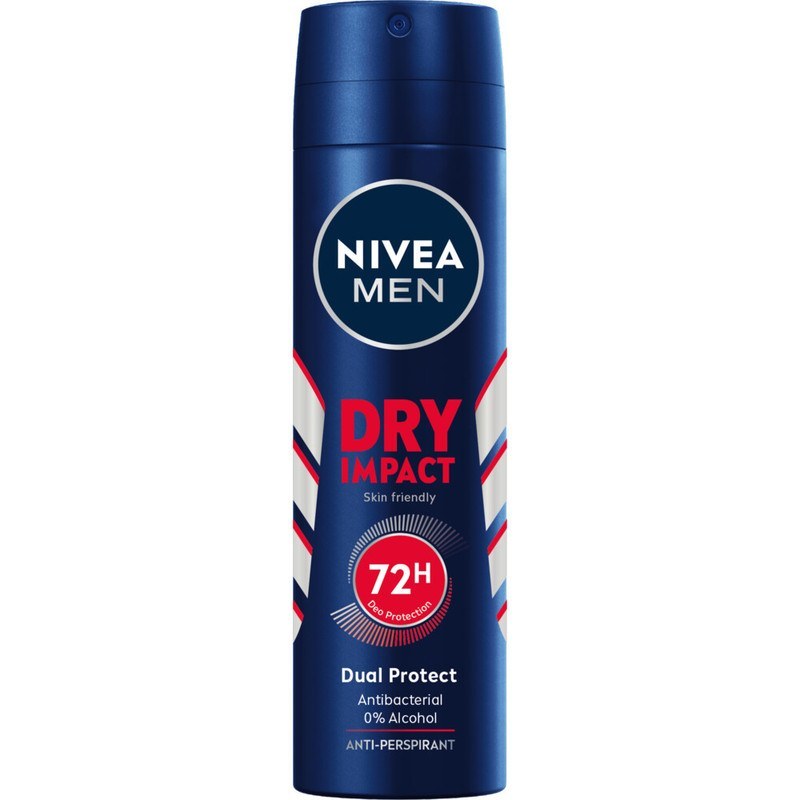 اسپری ضد تعریق مردانه مدل Dry Impact 72h حجم 200میلی لیتر