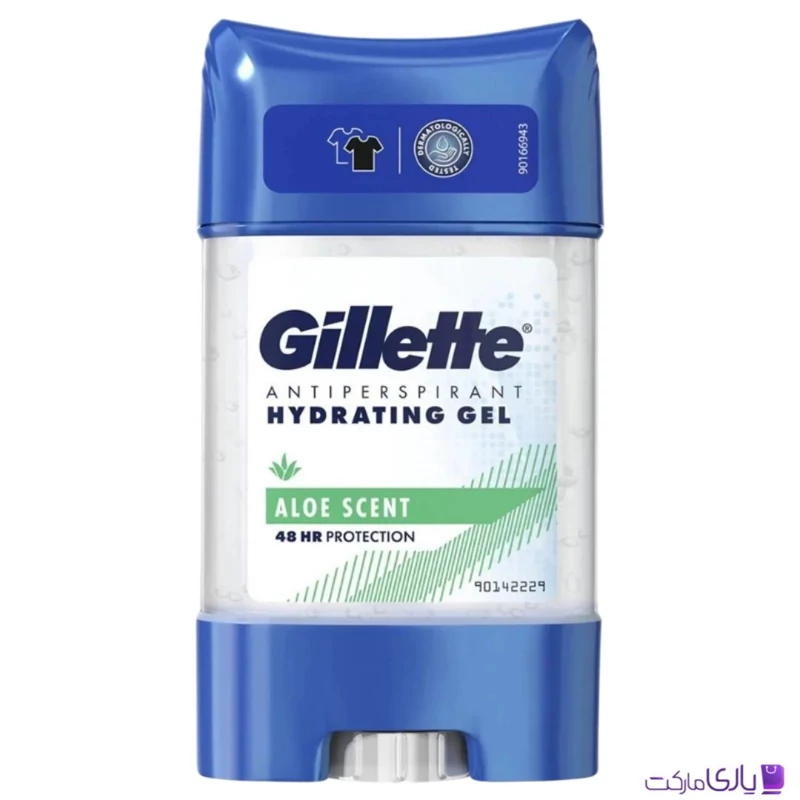 مام ژله ای مردانه ژیلت مدل Aloe scent حجم 70 میل با ماندگاری 48 ساعته