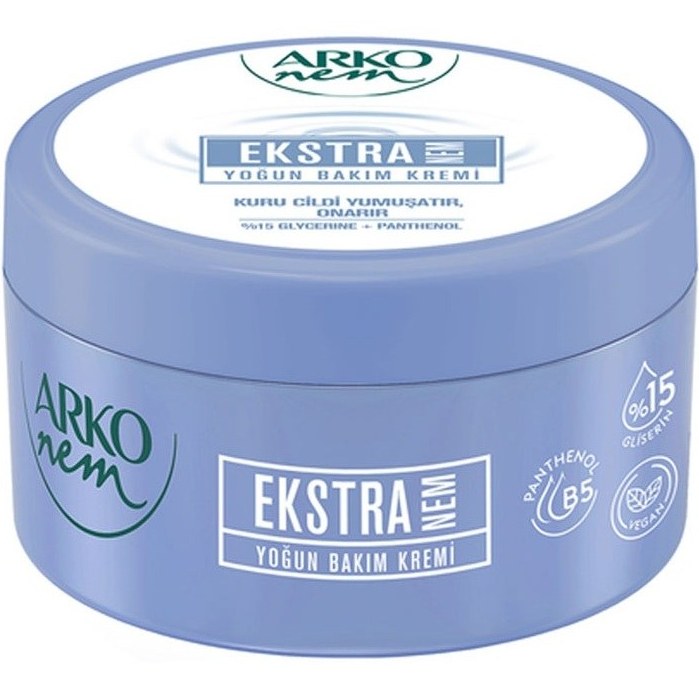 کرم آرکو نم Arko Nem مدل Ekstra Nem مرطوب کننده حاوی هیالورونیک اسید، عصاره شیر بادام و ویتامین E، حجم 250ML