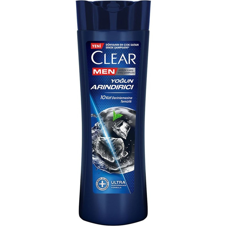 شامپو ضد شوره مردانه کلییر مدل Deep Cleanse با زغال فعال و نعناع حجم ۳۵۰ میلی لیتر